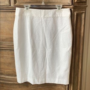 Ann Taylor White Skirt